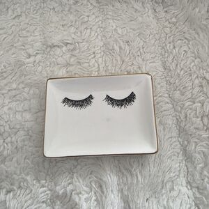 Sweet Water Decor White Eyelash Trinket Dish